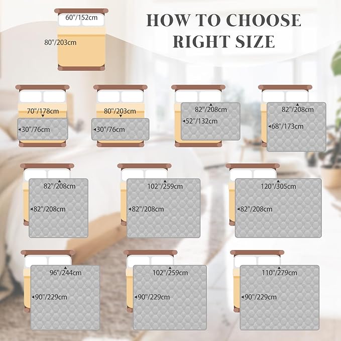 100% Double-Sided Waterproof Dog Bed Set Sofa Furniture Kid's Cat/Dog Blanket Sofa Pet Mattress, Dog Blanket for Couch Protection,Double-Sided (52"x82"(1 Per Pack), Coffee/Dark Grey)