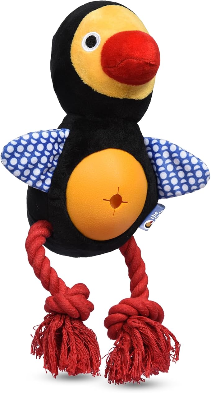 Dodo Treat Dispensing Dog Toy; Dodo Bird Dog Toy with Rope Legs for Chewing