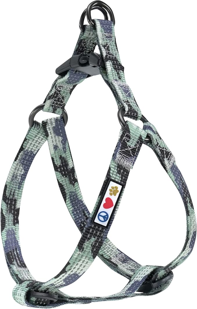 Pawtitas Dog Harness Medium Sized Dog Camouflage Grey Dog Harness Step in from a Senior Dog to a Puppy Harness Adjustable Reflective Dog Harness S Reflective Dog Vest