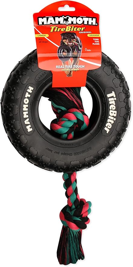 Mammoth TireBiter2 Tug & Toss For Strong Chewers Large Dogs Up To 90-Pounds