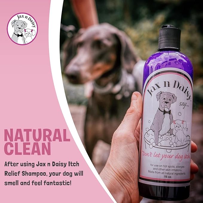Jax n Daisy Dog Shampoo - Gentle and Effective Allergy and Sensitive Skin Shampoo for Dogs - Eliminates Odors, Fleas, and Soothes Itchy Skin - Perfect for Puppies