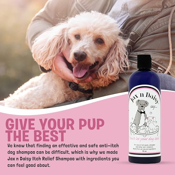 Jax n Daisy Dog Shampoo - Gentle and Effective Allergy and Sensitive Skin Shampoo for Dogs - Eliminates Odors, Fleas, and Soothes Itchy Skin - Perfect for Puppies