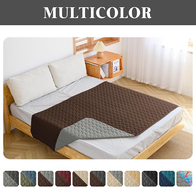 100% Double-Sided Waterproof Dog Bed Set Sofa Furniture Kid's Cat/Dog Blanket Sofa Pet Mattress, Dog Blanket for Couch Protection,Double-Sided (82"x102"(1 Per Pack), Coffee/Grey)