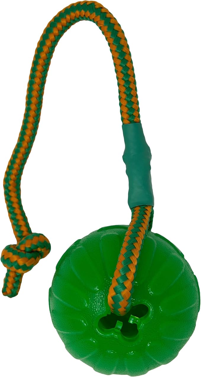 Starmark Everlasting Fun Ball on a Rope Dog Toy,Greens,Medium/Large