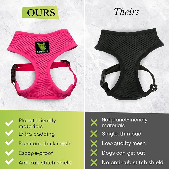 Classic Dog Harness Innovative Mesh No Pull No Choke Design Soft Double Padded Breathable Vest for Eco-Friendly Easy Control Walking Quick Release for Puppies Toy Breeds & Small Dogs (Small, Orange)