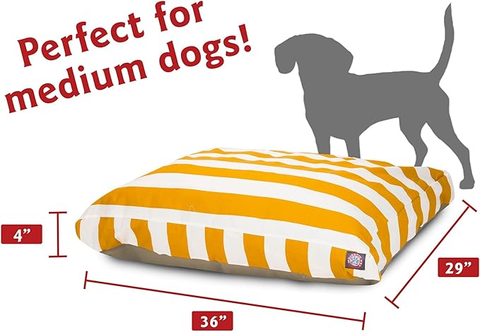 Majestic Pet Shredded Memory Foam Dog Bed Medium with Removable Washable Cover – Rectangle Orthopedic Dog Bed–Durable Dog Crate Bed-Flat Dog Bed for Senior Dogs - (35x29) M - Villa - Fern