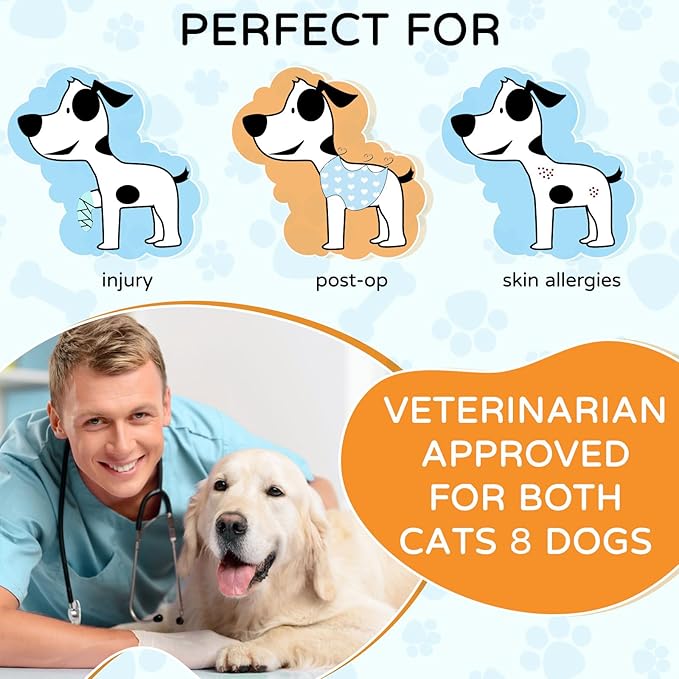 Dog Cone Collar for Large Dogs After Surgery, Mesh Windows PVC Transparent Dog Cone E Collar for Dog, Anti-Bite Lick Wound Healing Neuter Safety Practical Comfy Plastic Cone XXL