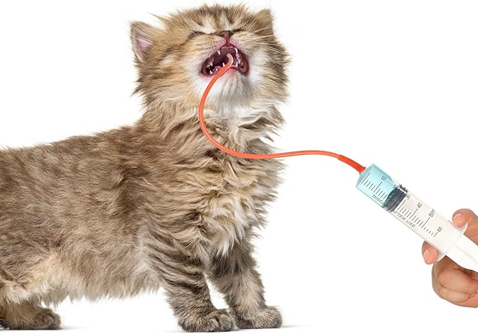 7 Pack Tube Feeding Kit for Puppies Puppy Feeding Tube Include 3 Pack 8 FR Red Give Food Pipes 3 Pack 10 ml 30 ml 60 ml Syringes Bulb Syringe for Lamb Goat Small Dog Whelping Kitten Measuring Watering