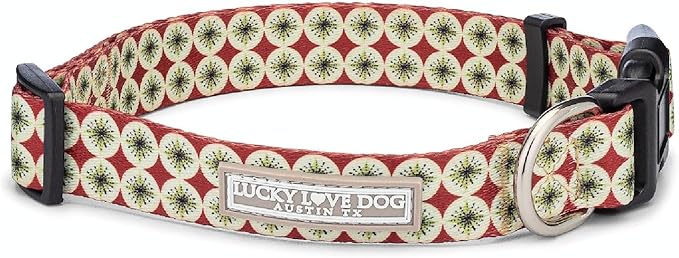 Lucky Love Dog - Adjustable Collar with Easy Click Buckle for Durable, & Comfortable Collar for Small to Large Male & Female Dogs, Pet Collar for Puppies & Adult Dogs - Unique Pongo, XS