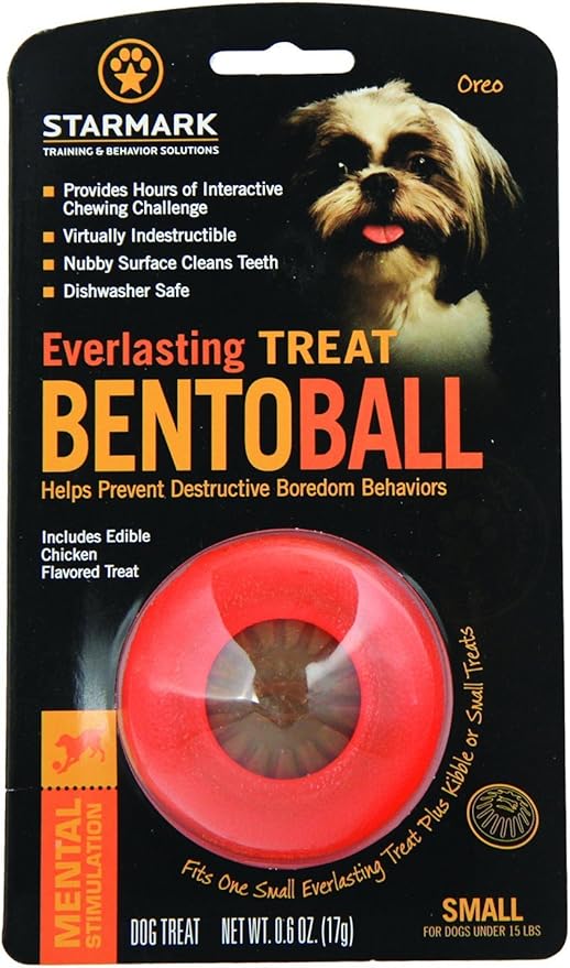 StarMark 2 Pack of Everlasting Treat Bento Balls, Small, Puzzle Toys for Dogs Under 15 Pounds