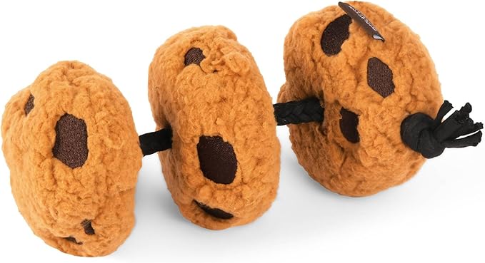P.L.A.Y. Cute Plush Dog Toys - Coffee Shop Food Themed Durable Squeaker Chew Toy, Great for Puppies & Small, Medium, Large Dogs - Machine Washable, Recycled Materials (Pup Cup Cafe Cookies n' Treats)