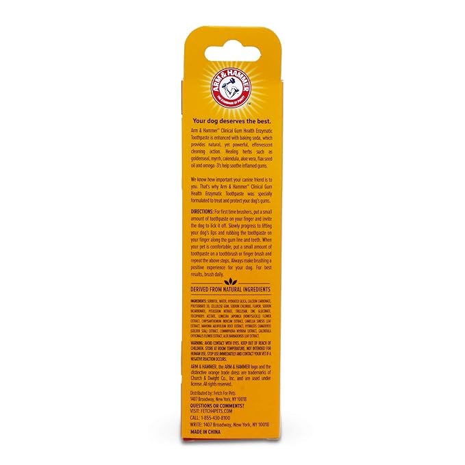 Arm & Hammer for Pets Clinical Care Enzymatic Toothpaste for Dogs Soothes Inflamed Gums Dog Toothpaste is Safe for All Dogs and Puppies, Chicken Flavor, 2.5 Ounces - 72 Pack (Pack of 72)