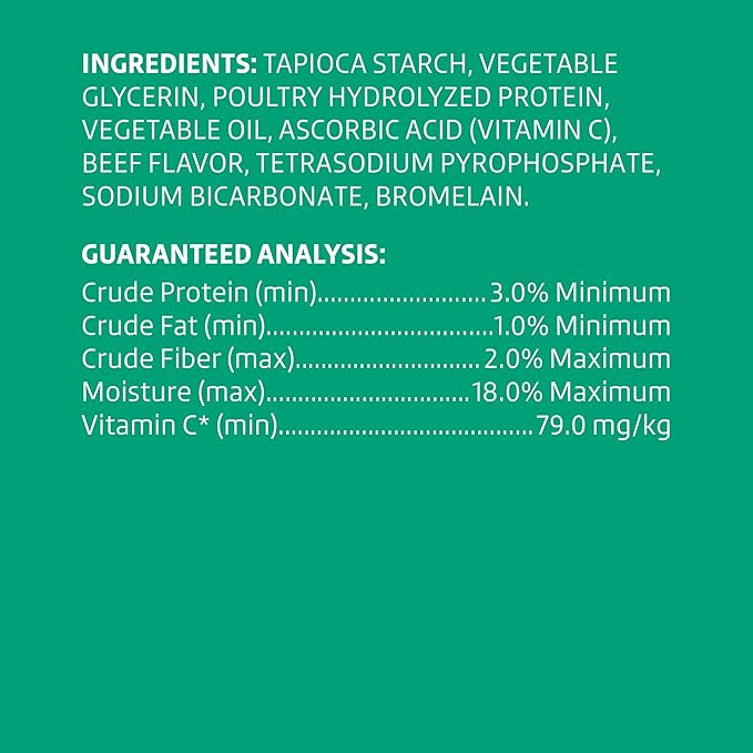 Wonder Bound Beef Flavor Dental Sticks for Tiny Dogs (5-20 lbs), 6-Ridge Shape for Plaque & Tartar Control, Freshens Breath, Formulated with Vitamin C, 108 Count