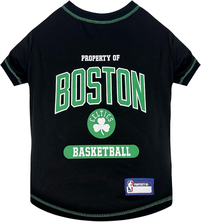 Pets First NBA Licensed Hoodies & T-shirt for Dogs & Cats, Boston Celtics, Large