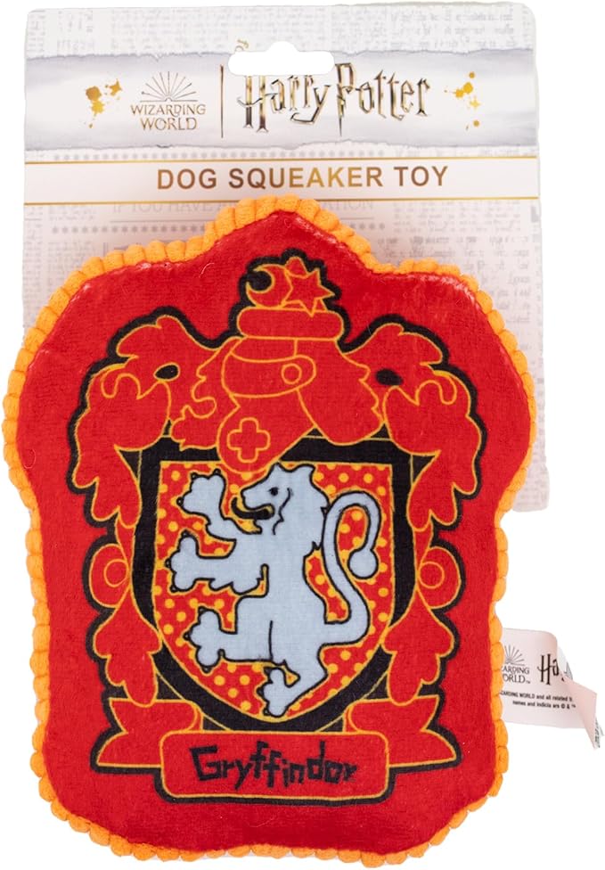 Buckle-Down The Wizarding World of Harry Potter Dog Toy, Gryffindor Lion Crest Pet Toy, Plush