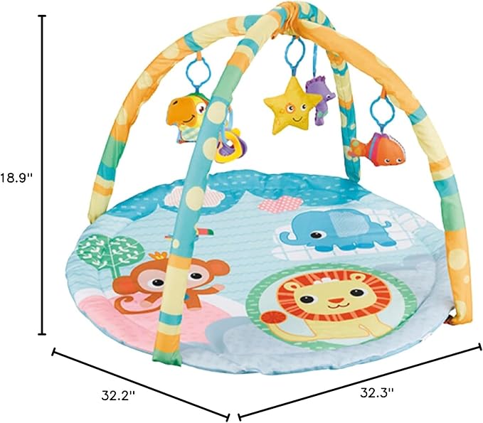Puppy Play Gym - Dog & Cat Activity Mat with Squeaky Toys - Interactive Sensory Mat for Pets (Suitable for Dogs & Cats Up to 25 lbs)