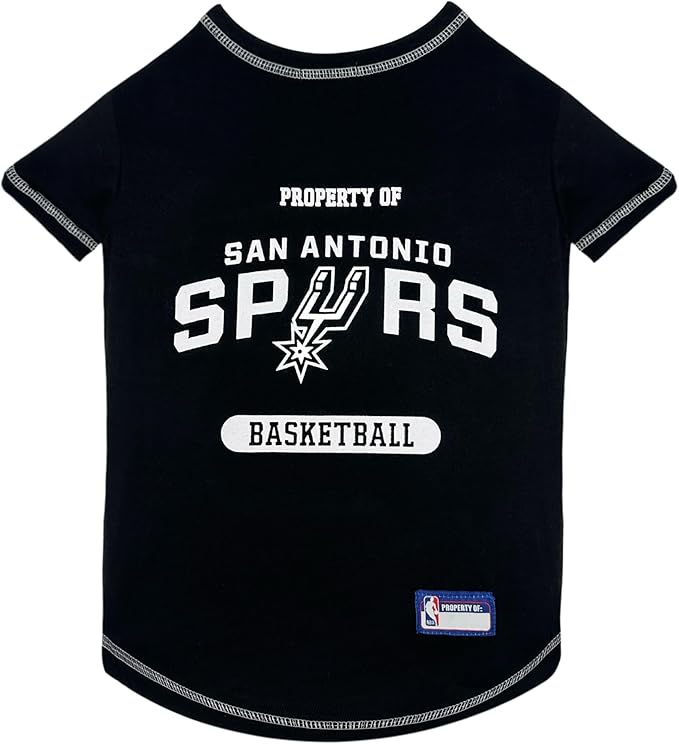 Pets First NBA Licensed Hoodies & T-shirt for Dogs & Cats, SAN Antonio Spurs, X-Small