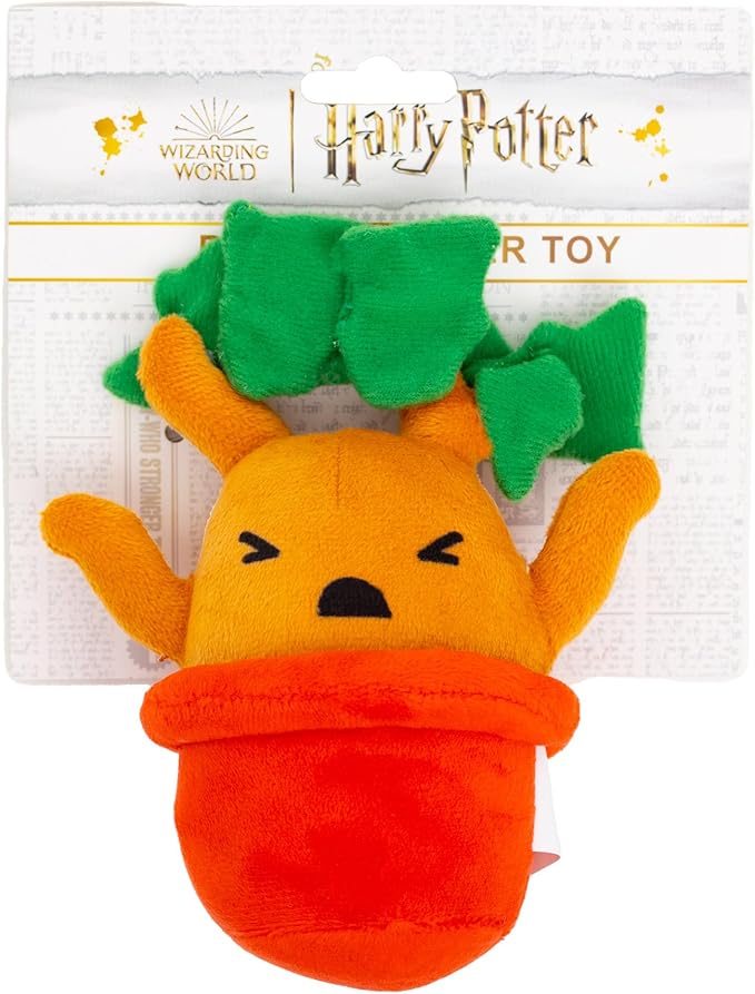 Buckle-Down The Wizarding World of Harry Potter Dog Toy, Mandrake Root Charm Pose Pet Toy, Plush