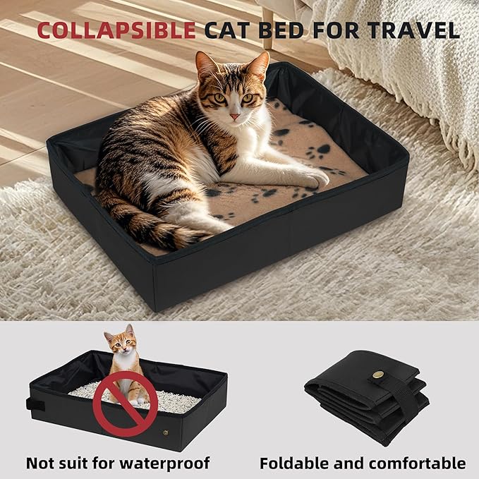 Petprsco Extra Large Cat Carrier for 2 Cats Small Medium Dogs,Soft Sided Pet Carrier 24x17x17 for Car Travel with Collapsible Litter Box, Warm Blanket, Foldable Bowl and Washable Pad