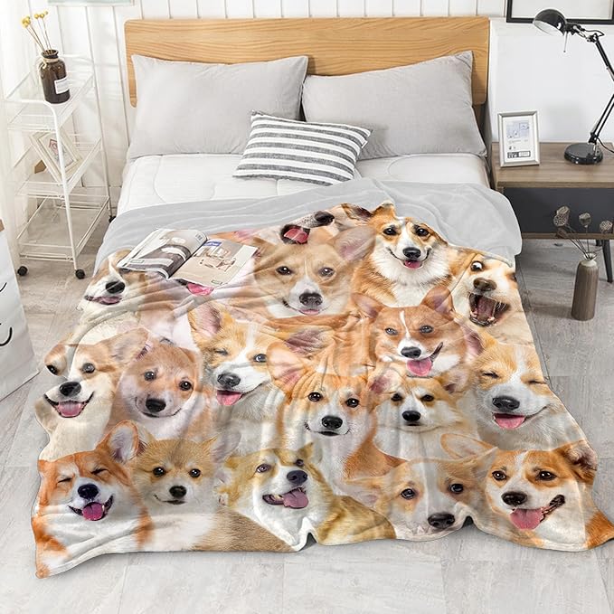 Welsh Corgi Gifts: Flannel Dog Blanket, 60"x80"