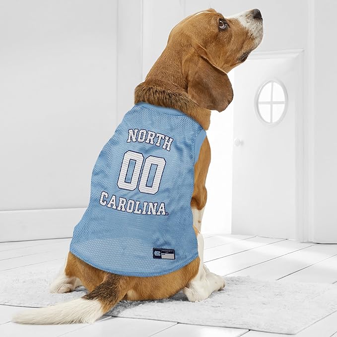 Pets First NCAA North Carolina Tar Heels Basketball Jersey for Dogs & Cats, Large - Licensed North Carolina Tar Heels Pet Tank Jersey, UNC-4020-LG
