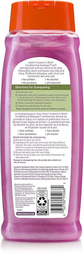 Hartz Groomers Best 3 in 1 Conditioning Shampoo for Dogs 18 oz