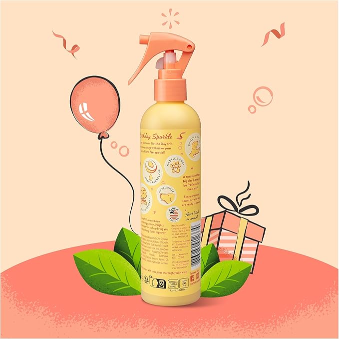 Pet Head Birthday Sparkle Dog Deodorizer Spray | Cotton Candy Scent| Ideal for Dogs with Sensitive Skin | Dog Birthday Present | Vegan | Gentle Formula for Puppies | Made in USA | 10.1 fl. oz.