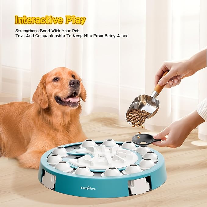 4-in-1 Dog Puzzle - Interactive Toy for Aggressive Chewers, Multi-Stage Play, Puzzle Toys for Dogs, Cognitive Dog Puzzle Feeder for Slow Eating & Mental Stimulation