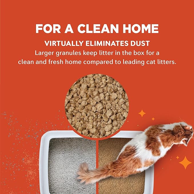 WORLD'S BEST CAT LITTER Low Tracking & Dust Control Multiple Cat Unscented 8-Pounds - Natural Ingredients, Quick Clumping, Flushable & Made in USA - Long-Lasting Odor Control & Easy Scooping