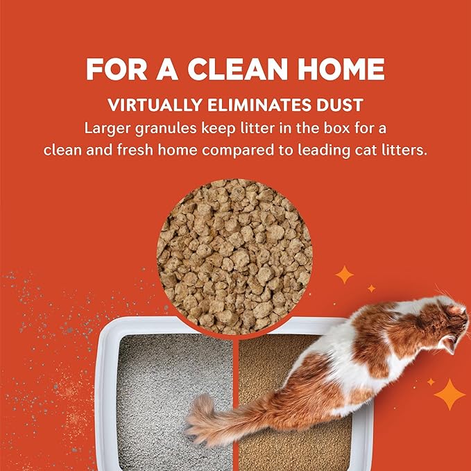 WORLD'S BEST CAT LITTER Low Tracking & Dust Control Multiple Cat Unscented 15-Pounds - Natural Ingredients, Quick Clumping, Flushable & Made in USA - Long-Lasting Odor Control & Easy Scooping