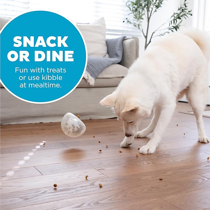 Outward Hound by Planet Dog Snoop Durable Interactive Treat Dispensing Dog Toy, Large, White