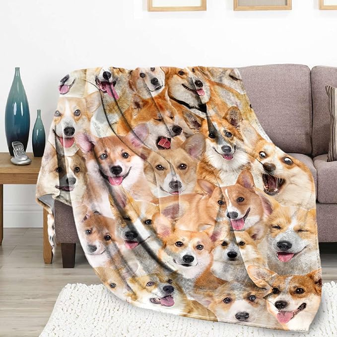 Welsh Corgi Gifts: Flannel Dog Blanket, 60"x80"