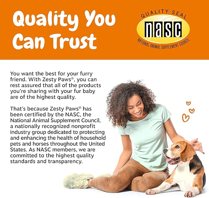 Zesty Paws Omega 3 Alaskan Fish Oil Chew Treats for Dogs - with AlaskOmega for EPA & DHA Fatty Acids - Hip & Joint Support + Skin & Coat Chicken Flavor (90 Soft Chews)
