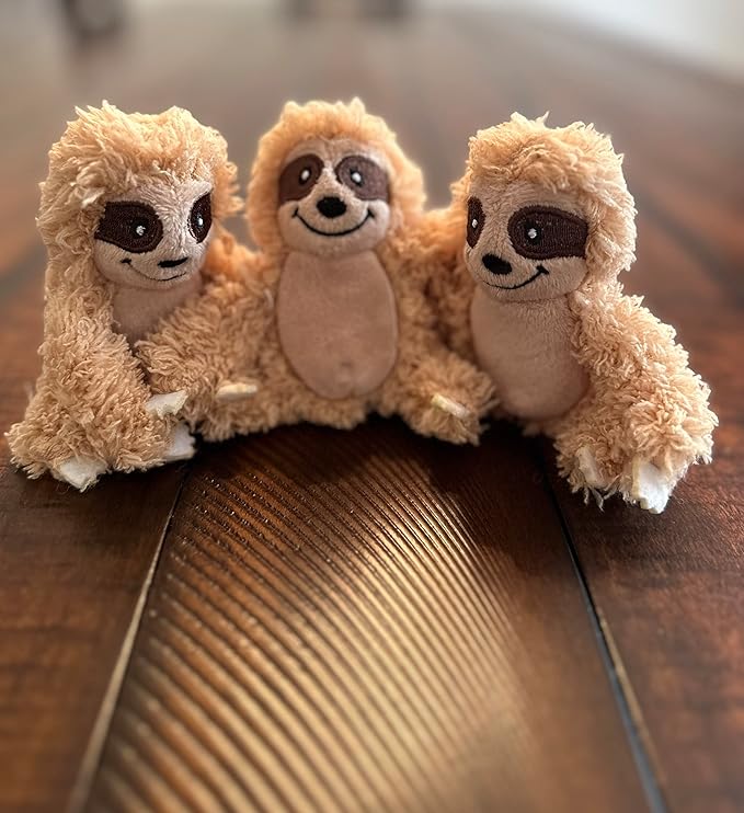 Sloth Dog Toy, Dog Squeaky Toy, Tree with Hide and Squeak Plush Toys for Dogs, Toy, Puzzle Toy for Small and Medium Size Dogs. (3 Pack: Replacement Animals, Sloth)