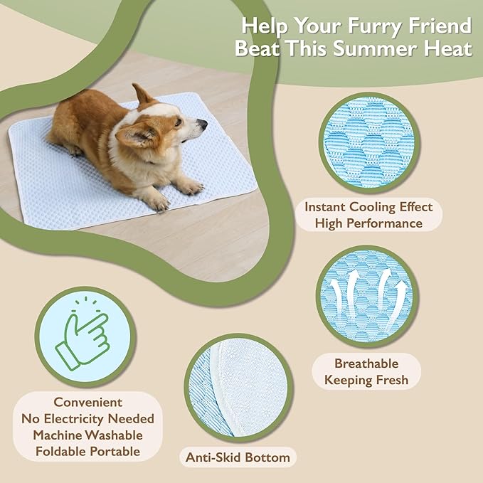 TU'ERYE Dog House Bed for Large Size Dogs with Self Cooling Pad 2XL
