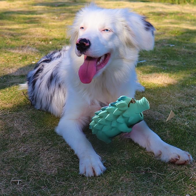 Latex Grunting Pig Sound Play Dog Toy,Spueaky Dog Toy, Squeeze Pig Toy for Dogs,Pig Dog Toy That Oinks,Pig Dog Toy 8" (Hedgehog Blue)