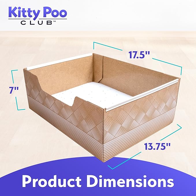 Leakproof Disposable 2-Pack Cat Litter Box Only - Made in The USA | Unmatched Odor Control | Recyclable — Kitty Poo Club