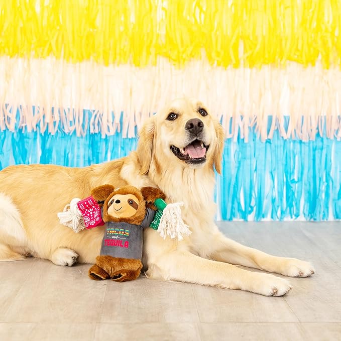 Fringe Studio Plush Dog Toy, Tacos & Tequila, Pet Shop Collection (314158)