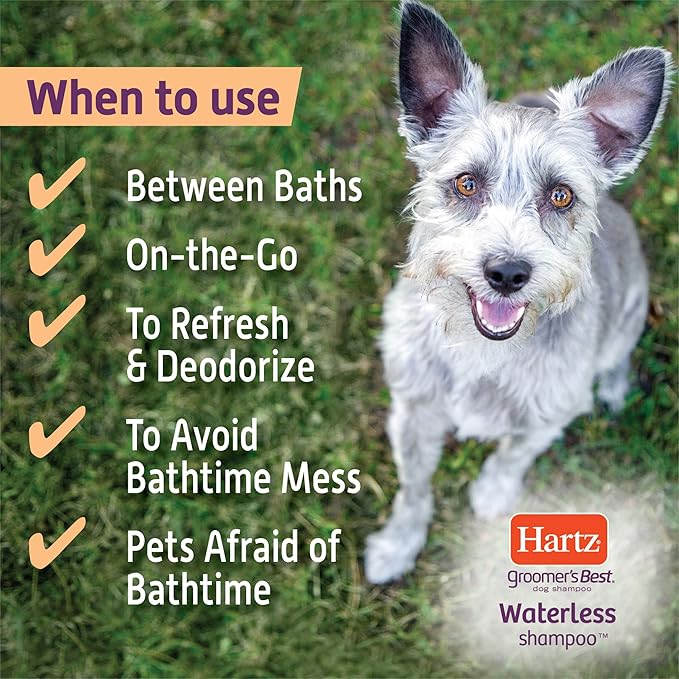 Hartz Groomer's Best 3-in-1 Waterless Dog Shampoo