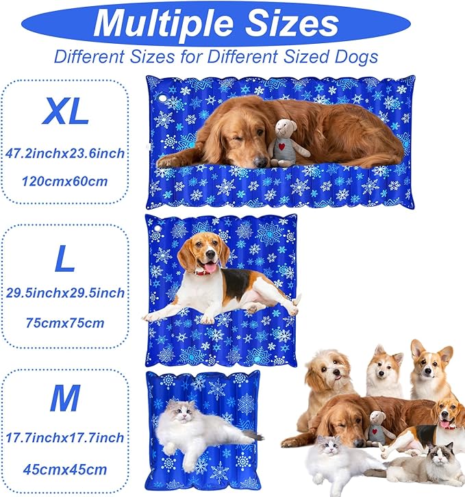 Dog Cooling Mat for Dogs and Cats, Suitable for All Pets, Durable Fabric for Better Sensation, Keeping Pets Cool in Summer Heat (Large), 29.5" x 29.5"