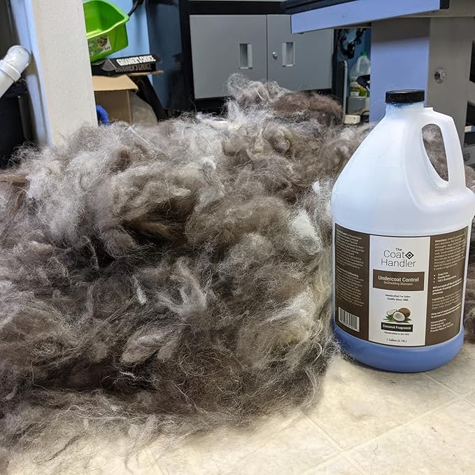 Undercoat Control Deshedding Shampoo and Conditioner Coconut Bundle - All Natural Ingredients, Combats Shedding and Loosens Undercoat Hair, Coconut Oil and Vitamin Infused