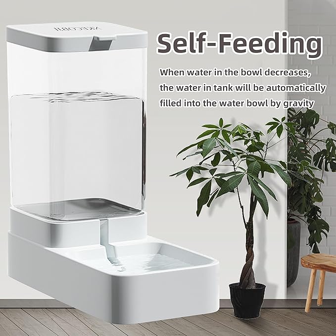 Gravity Pet Feeder and Water Dispenser Set, Automatic Dog Feeder and Dog Water Dispenser for Dogs Cats Pets Animals Large Capacity(Water Feeder)
