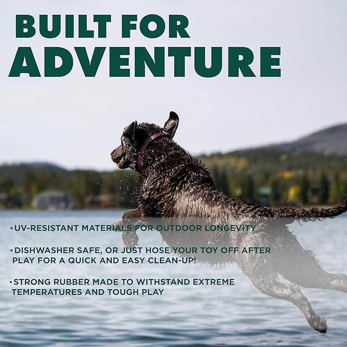Hound2O Outdoor Dog Toys - Tug Ball, Yellow - Tough, Engaging, & Interactive Chew Toys - Chew, Chase, & Fetch - Durable Materials That Float - Easy to Clean for Outdoor Play - Non-Toxic Materials