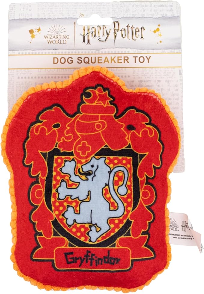 Buckle-Down The Wizarding World of Harry Potter Dog Toy, Gryffindor Lion Crest Pet Toy, Plush