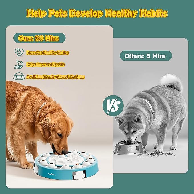 4-in-1 Dog Puzzle - Interactive Toy for Aggressive Chewers, Multi-Stage Play, Puzzle Toys for Dogs, Cognitive Dog Puzzle Feeder for Slow Eating & Mental Stimulation