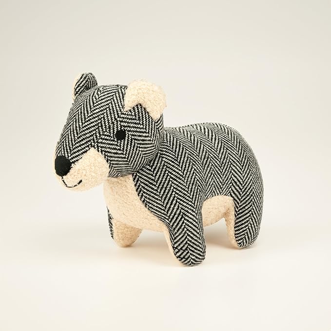 Harry Barker Durable Plush Dog Toys, Herringbone Bear Toy