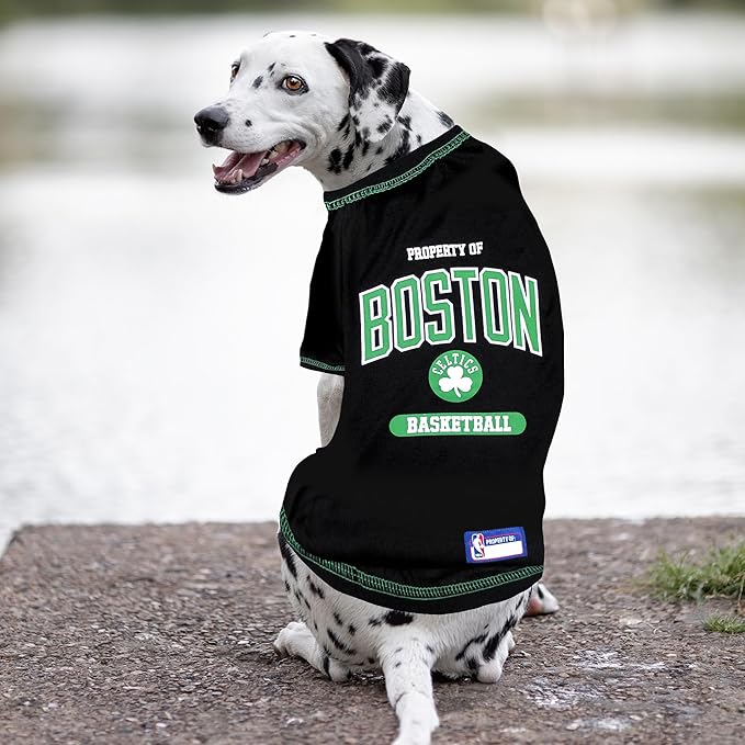 Pets First NBA Licensed Hoodies & T-shirt for Dogs & Cats, Boston Celtics, Large