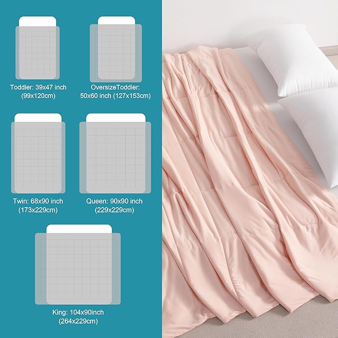 NTBAY Cooling Throw Blanket, Japanese Double-Sided Cold Tech Fabric Cooling Blanket for Dogs, Q-Max 0.43, 50x60 Inches, Coral Pink
