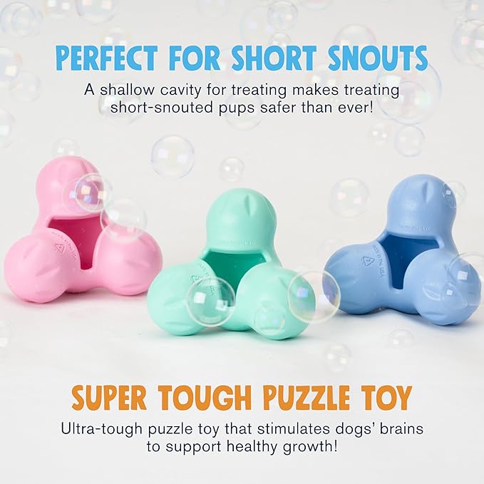 WEST PAW Zogoflex Tux Treat Dispensing Dog Chew Toy – Interactive Chewing Toy for Dogs – Dog Games for Aggressive Chewers, Fetch, Catch – Holds Kibble, Treats, Large 5", Mint