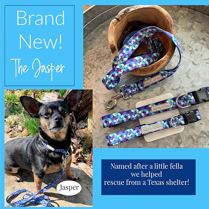 Lucky Love Dog - Adjustable Dog Collar with Easy Click Buckle for Small to Large Dogs, Durable, & Comfortable for Male & Female Dogs, Pet Collar for Puppies & Adult Ones - Jasper, XS